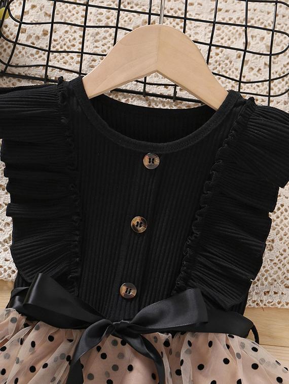 girls polka dots layered frock - 20901518 - Standard Image - 2