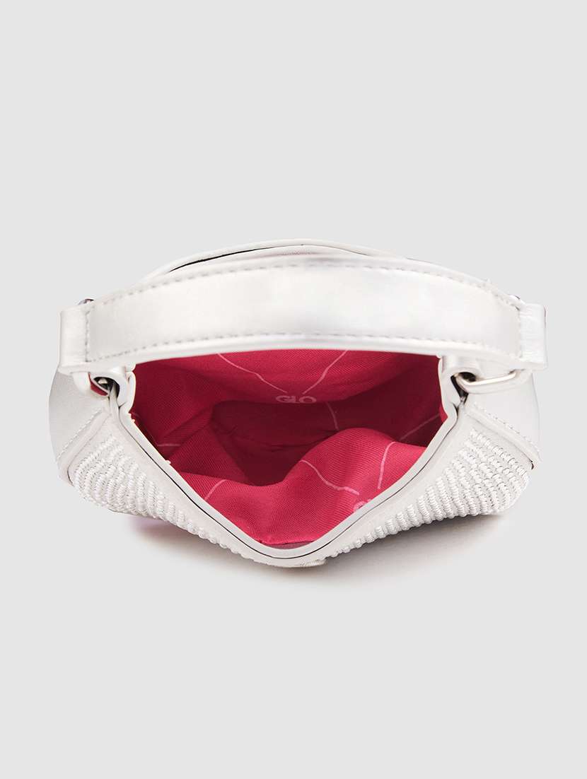 silver leatherette (pu) sling bag - 20906603 -  Standard Image - 2