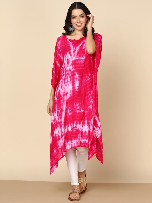 women tie & dye relaxed fit kaftan tunic - 20906621 -  Standard Image - 0