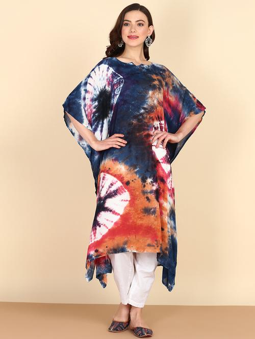 women tie & dye relaxed fit kaftan tunic - 20906622 -  Standard Image - 0
