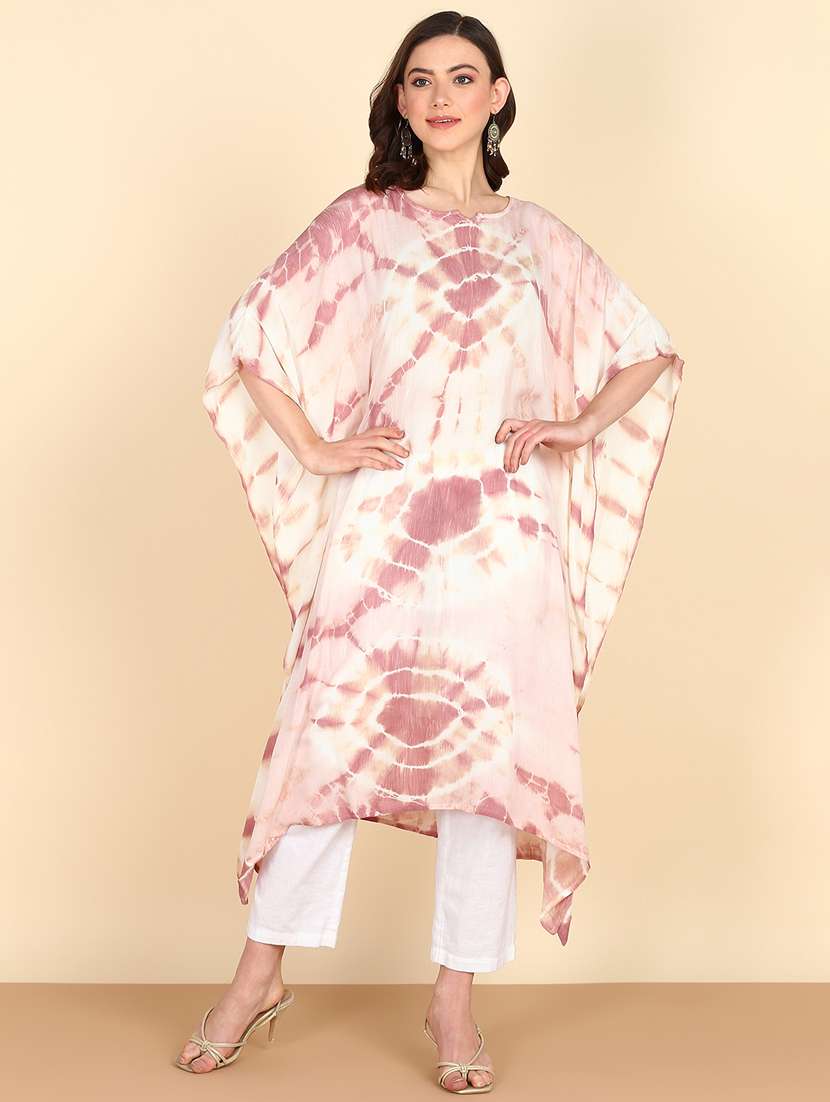 women tie & dye relaxed fit kaftan tunic
