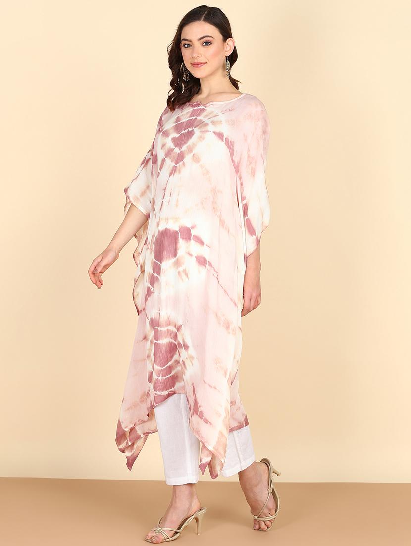 women tie & dye relaxed fit kaftan tunic - 20906623 - Standard Image - 2