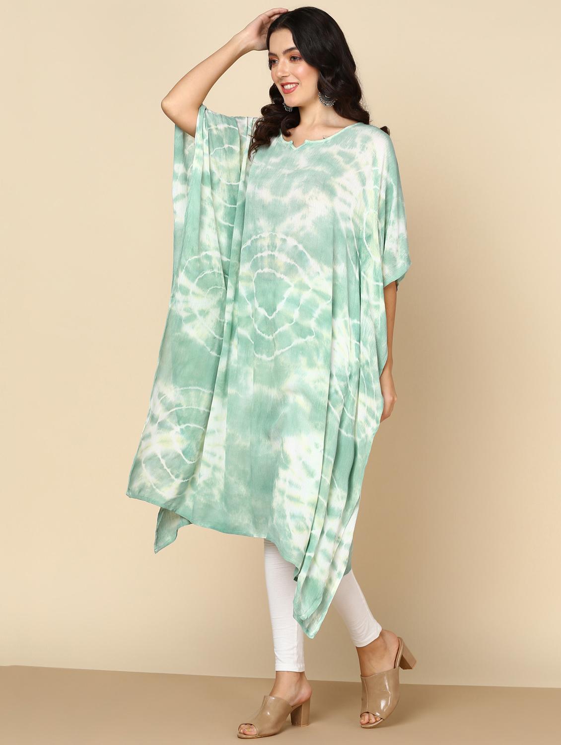 women tie & dye relaxed fit kaftan tunic - 20906628 - Standard Image - 2