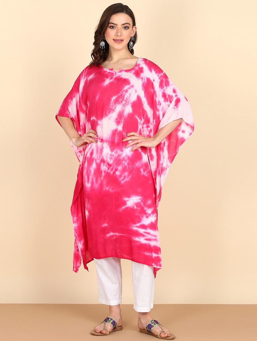 women tie & dye relaxed fit kaftan tunic - 20906629 -  Zoom Image - 0