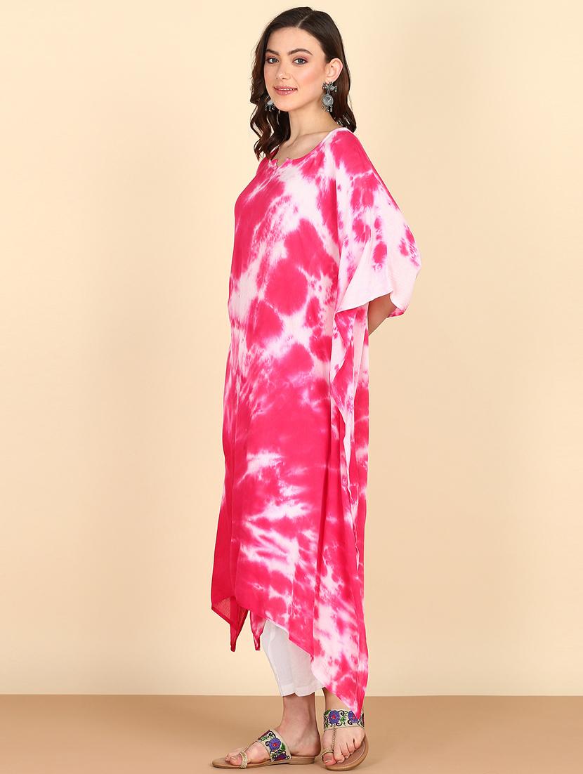 women tie & dye relaxed fit kaftan tunic - 20906629 - Standard Image - 2