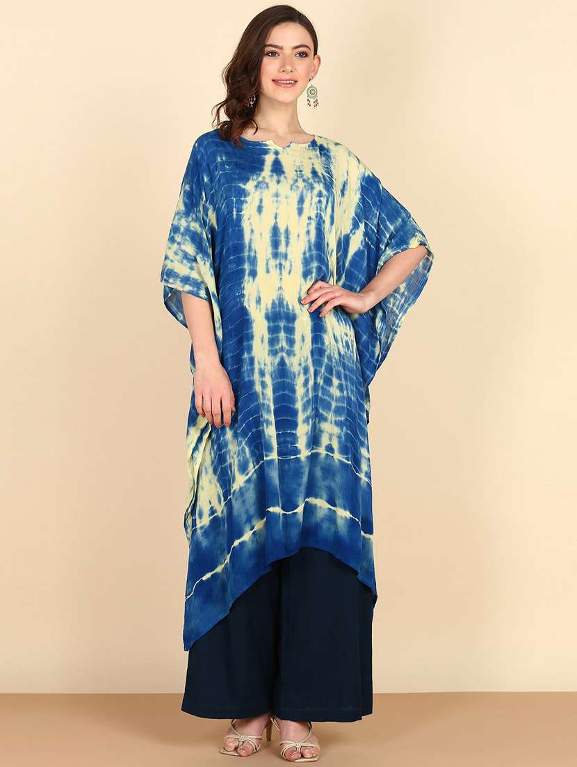 women tie & dye relaxed fit kaftan tunic