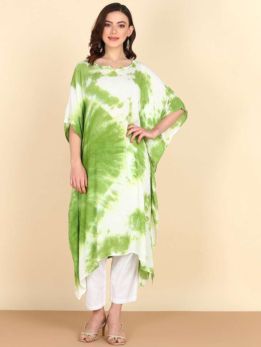 women tie & dye relaxed fit kaftan tunic
