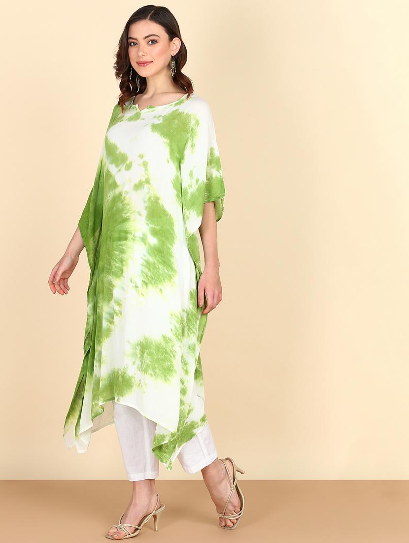 women tie & dye relaxed fit kaftan tunic - 20906631 - Standard Image - 2