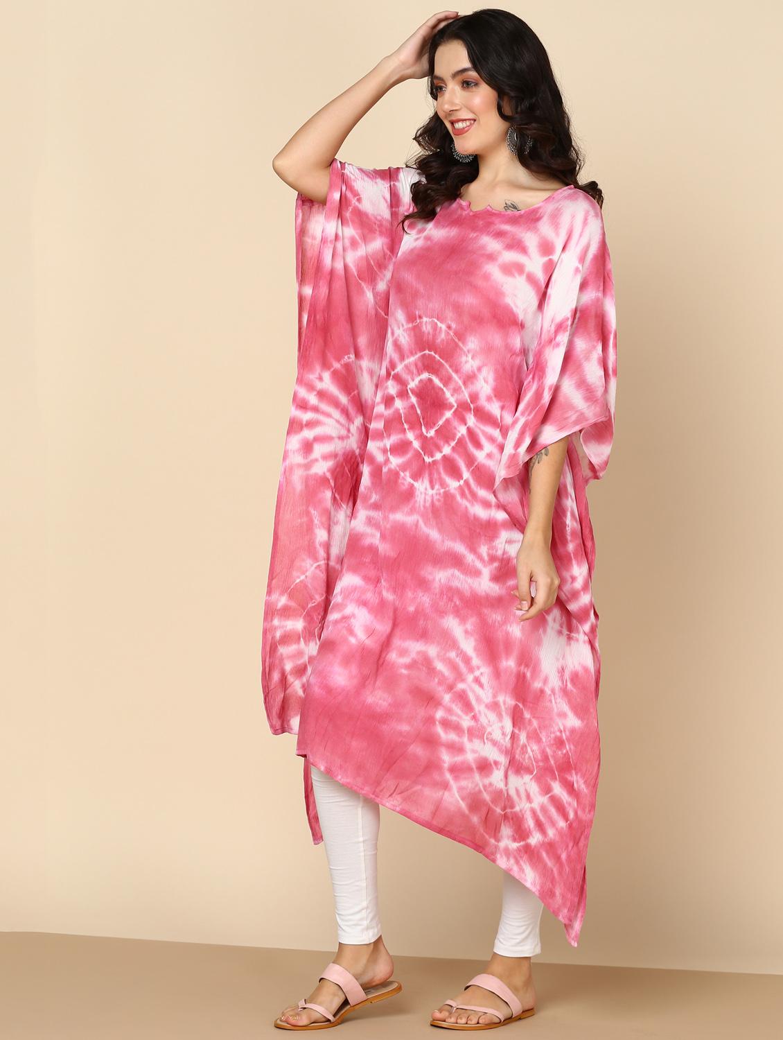 women tie & dye relaxed fit kaftan tunic - 20906633 - Standard Image - 2