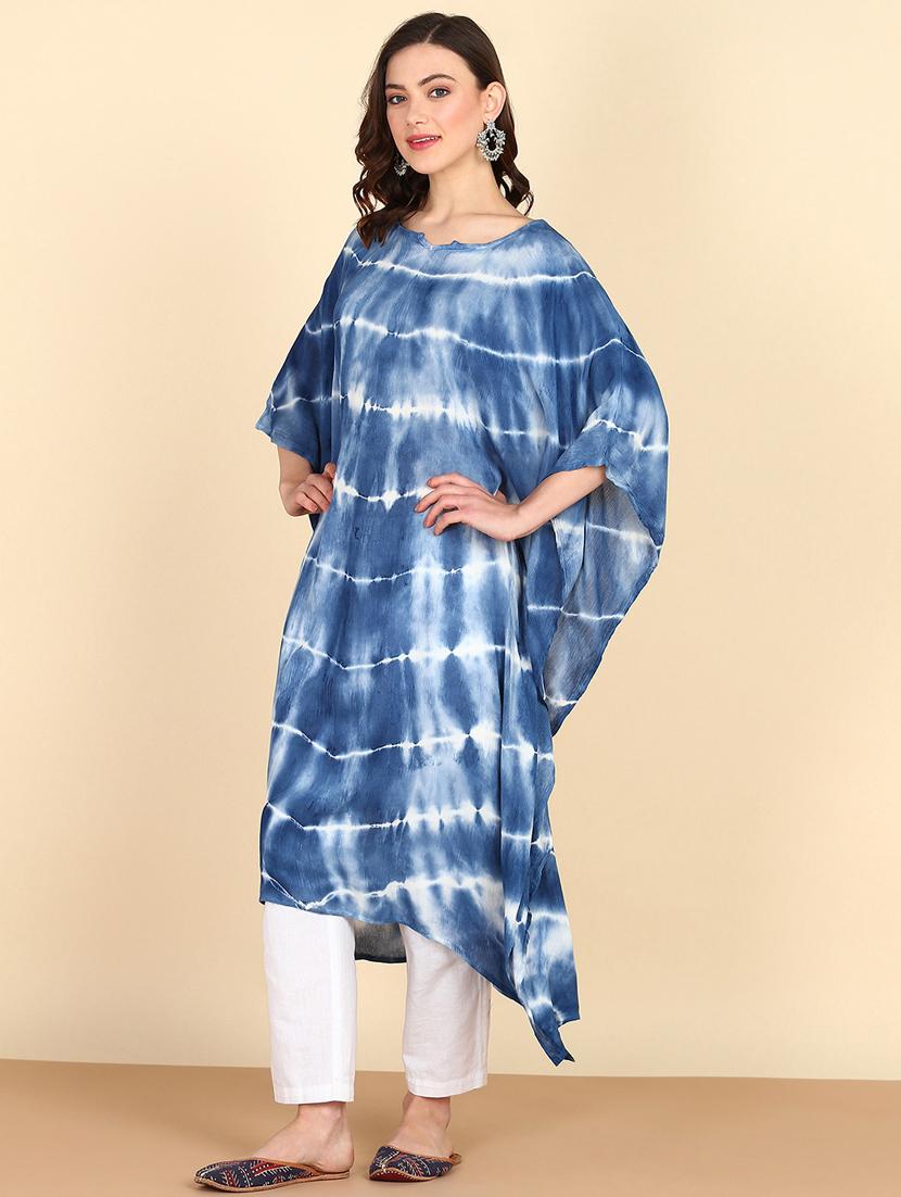 women tie & dye relaxed fit kaftan tunic - 20906636 - Standard Image - 2