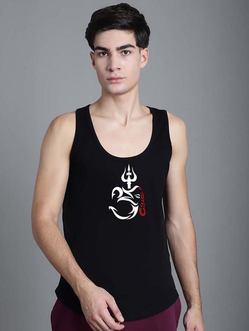 black cotton vest - 20906807 - Standard Image - 0