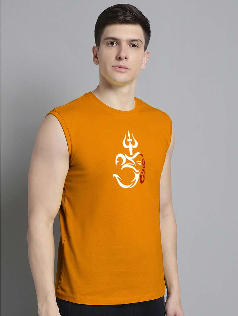men cotton chest print t-shirt - 20906839 -  Standard Image - 2