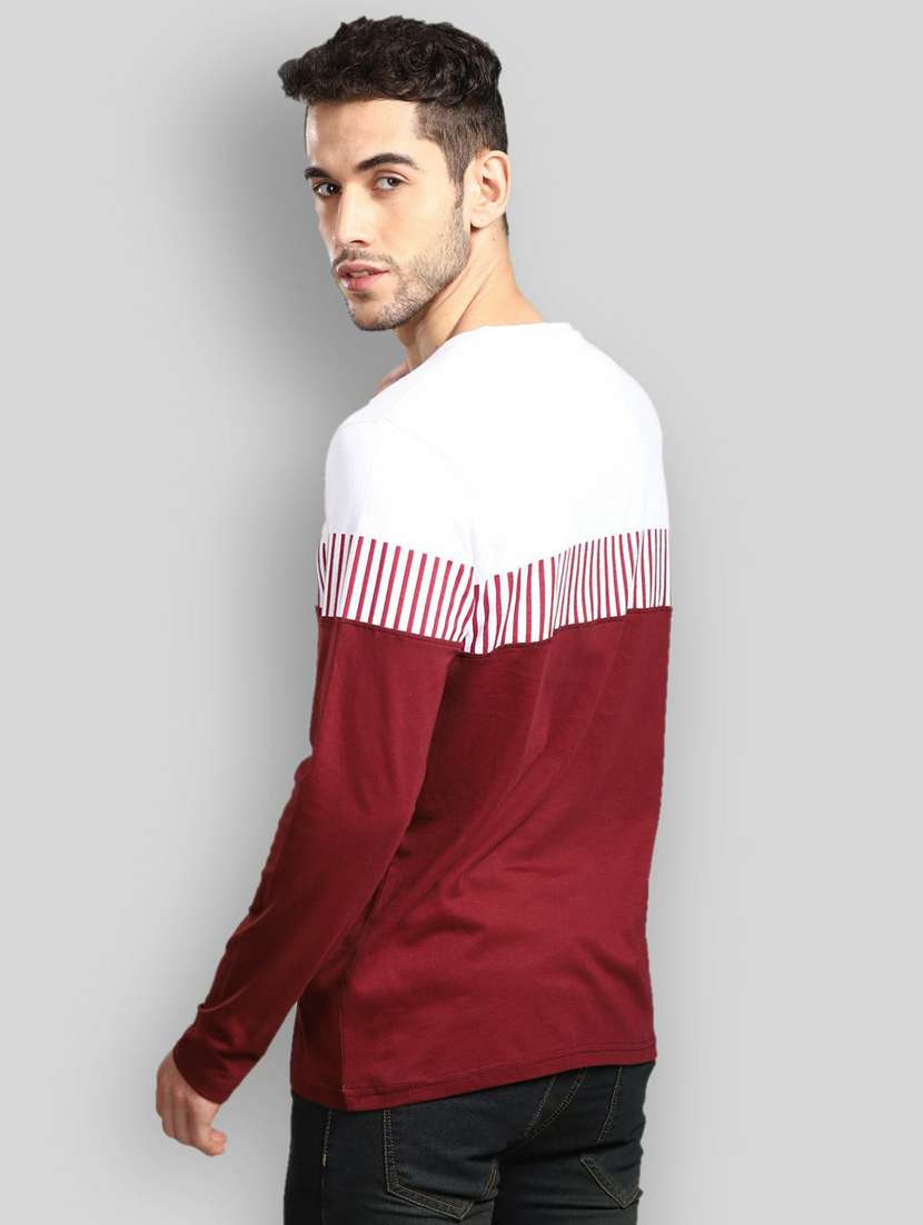 men round neck color block t-shirt - 20910185 - Standard Image - 2