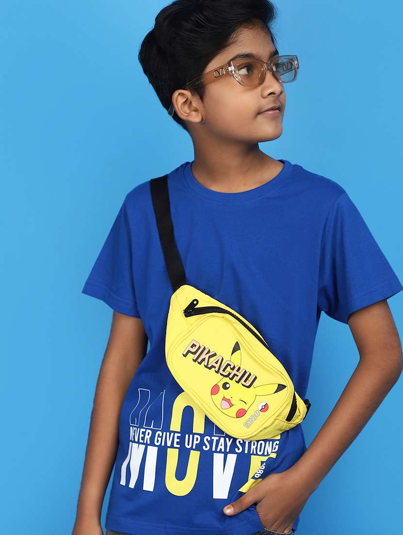 blue cotton typographic print t-shirt - 20911691 -  Standard Image - 2