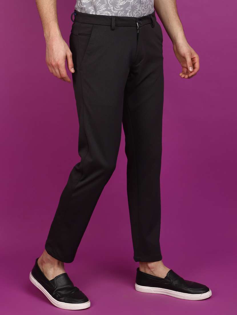 men solid ankle length chinos  - 20911701 -  Standard Image - 2