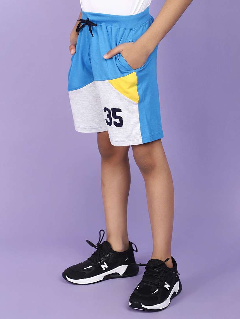 kids light blue colourblocked shorts - 20911773 -  Standard Image - 2