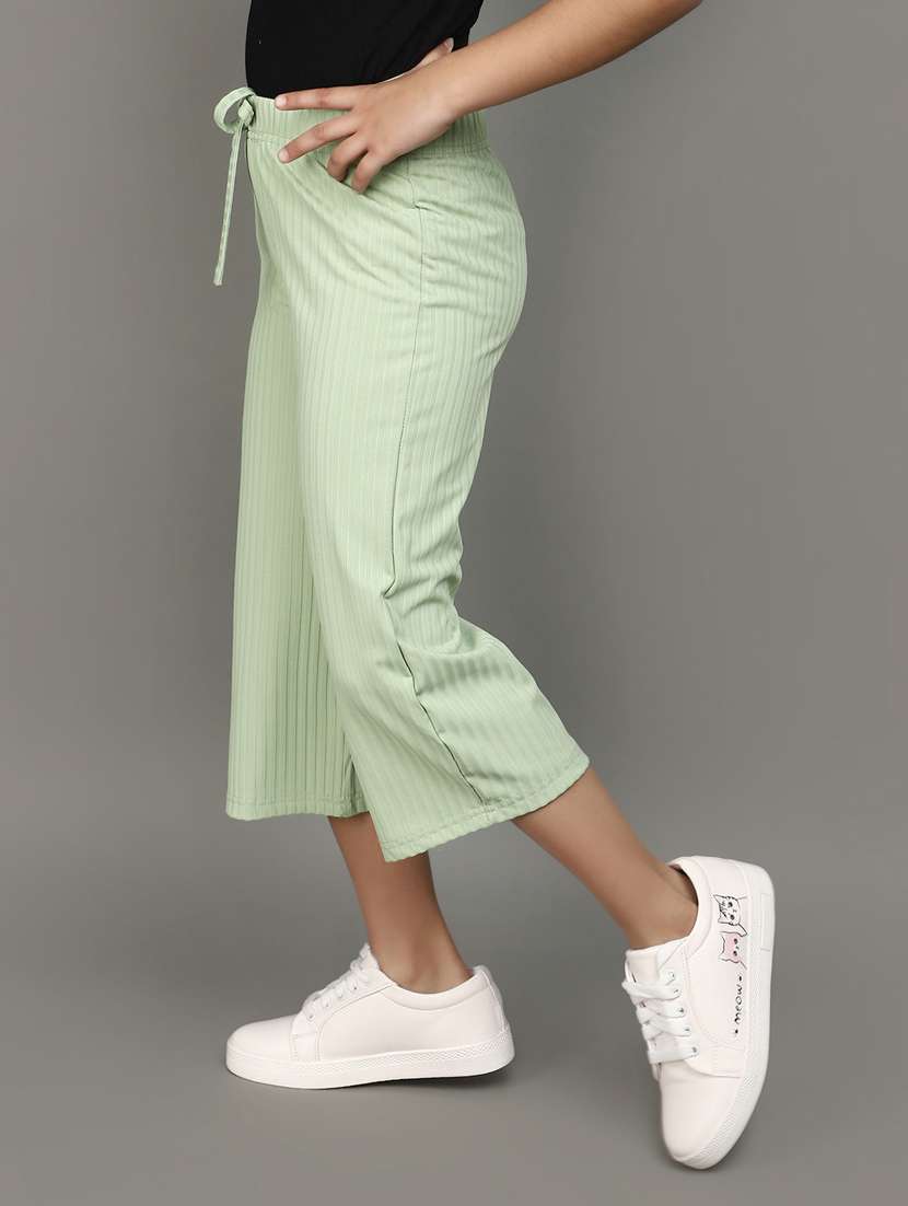 Green Acrylic Blend Harem Trouser - 20911780 -  Standard Image - 2