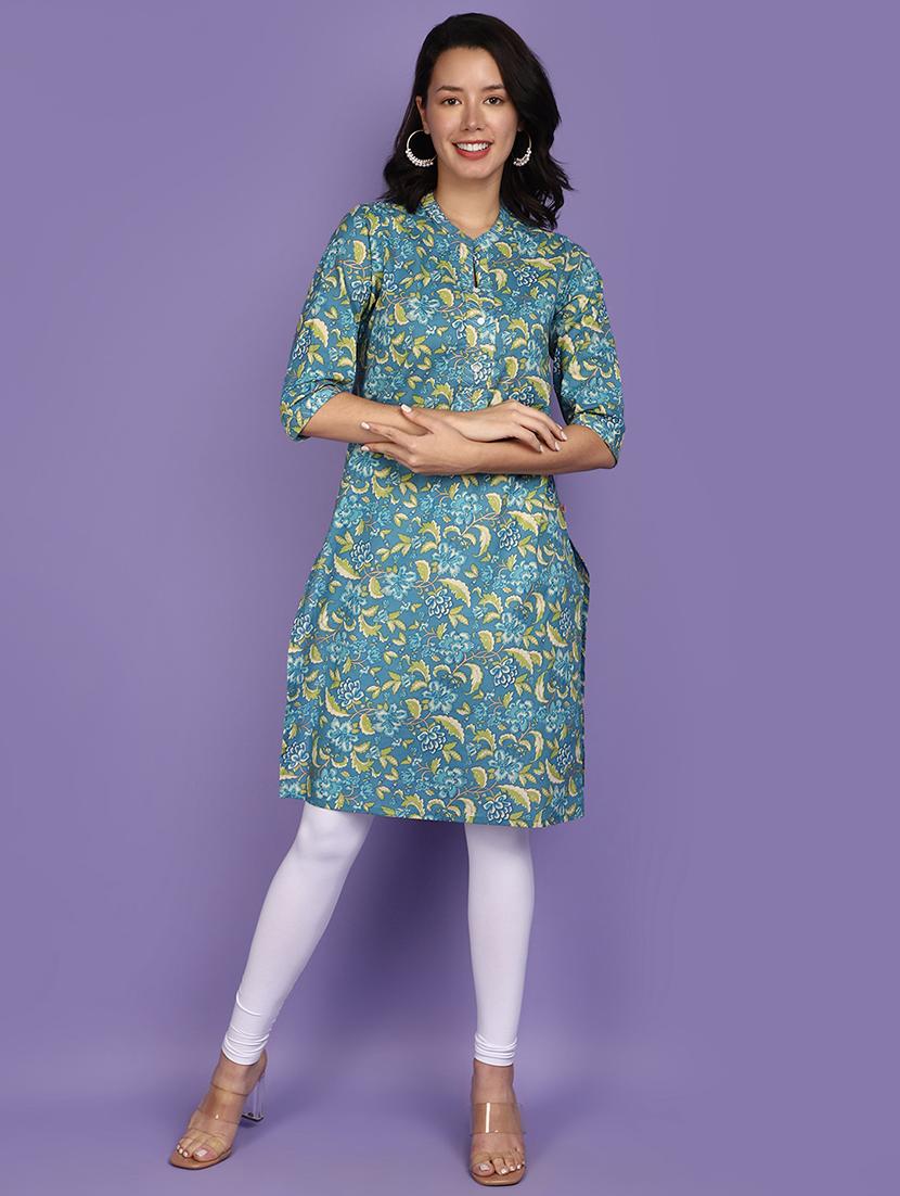 women mandarin neck straight kurta