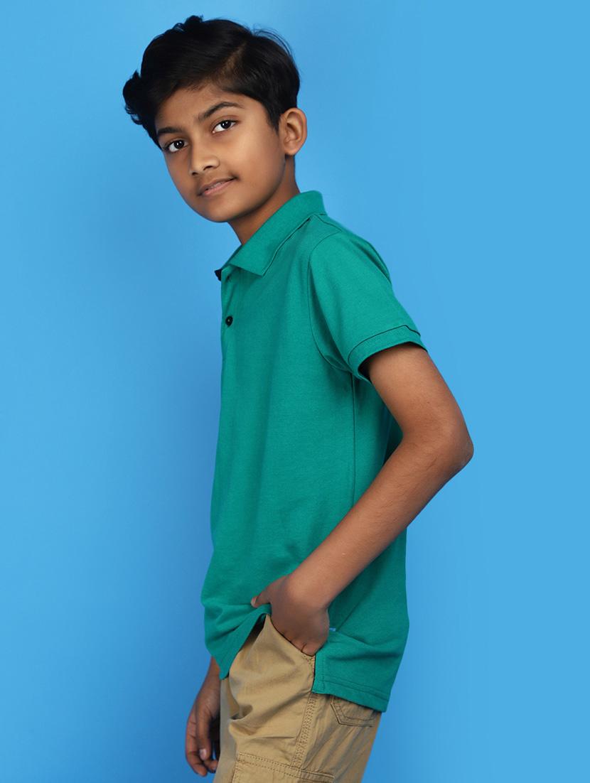 green cotton solid t-shirt - 20911816 - Standard Image - 2