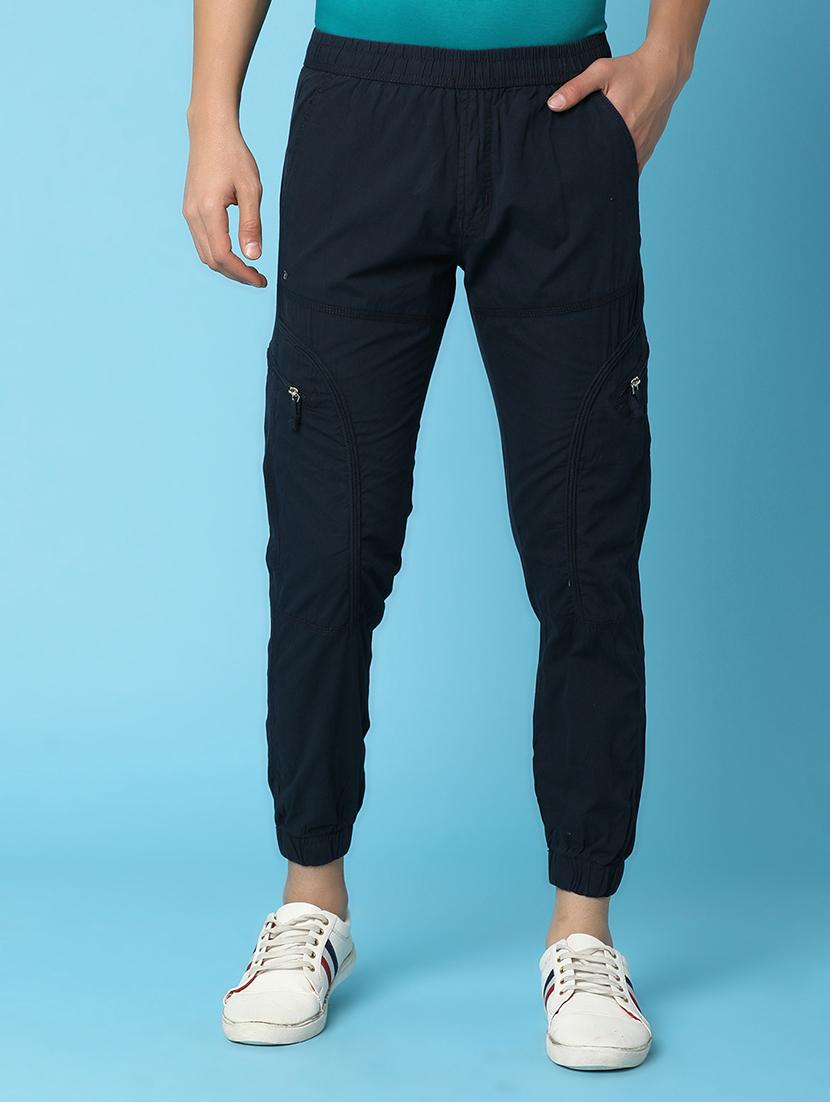 men solid color joggers track pant