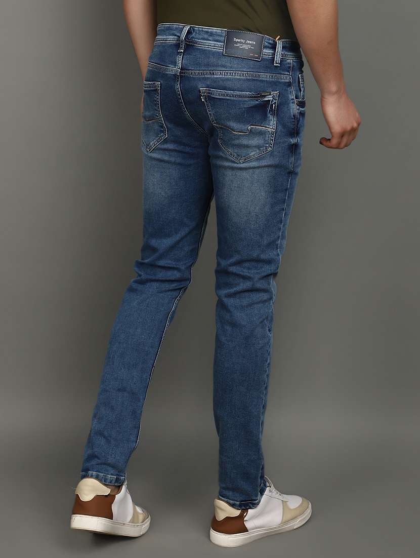 men mid rise washed denim jeans - 20911928 -  Standard Image - 2