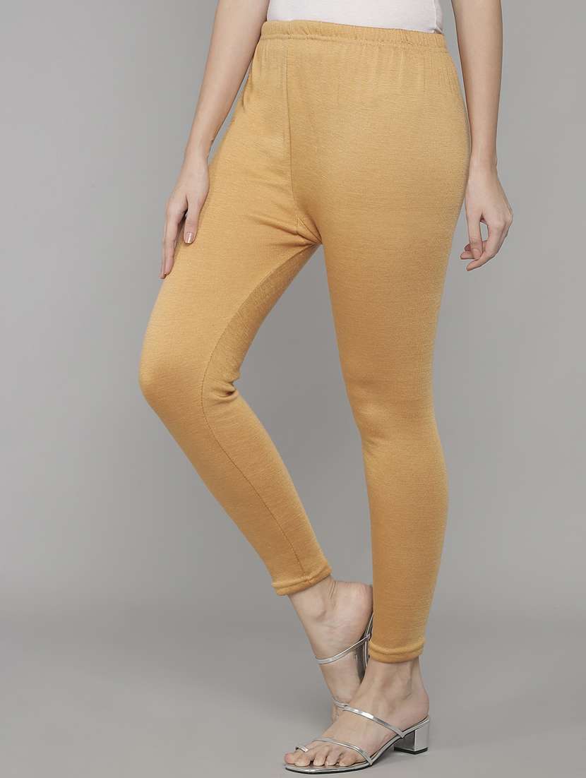 women high rise solid woolen legging - 20912163 -  Standard Image - 2
