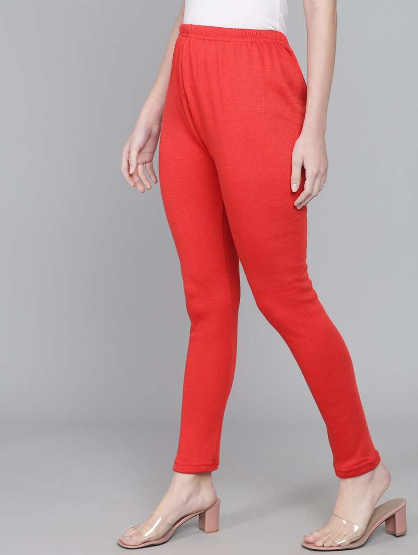 women high rise solid woolen legging - 20912168 -  Standard Image - 2