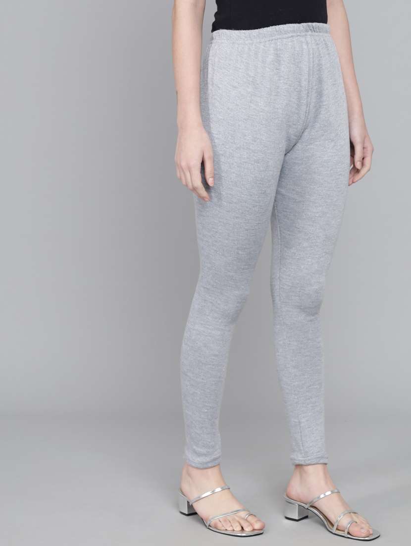 women high rise solid woolen legging - 20912170 -  Standard Image - 2