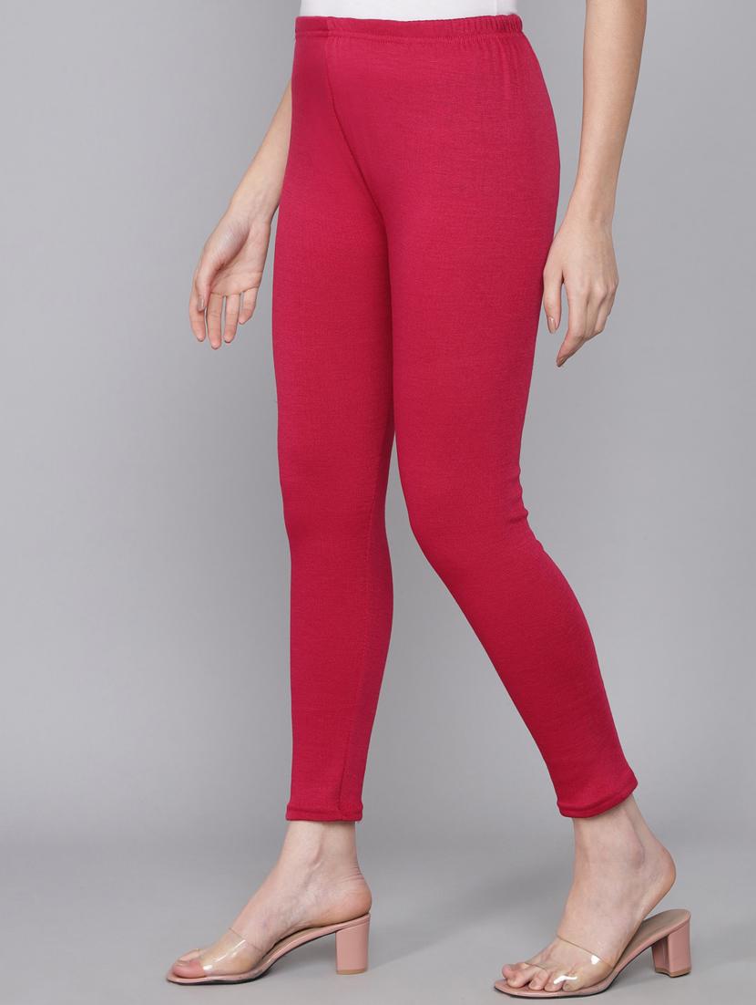 women high rise solid woolen legging - 20912176 - Standard Image - 2