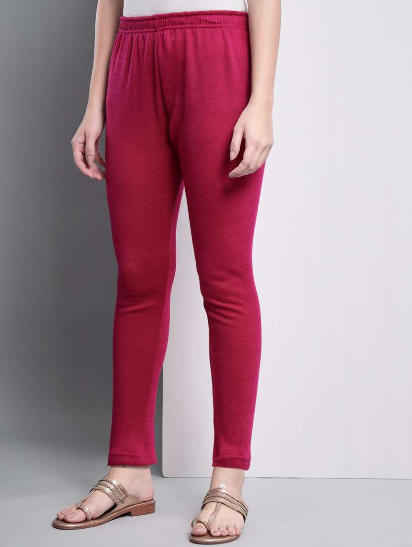 women high rise solid woolen legging - 20912180 -  Standard Image - 2
