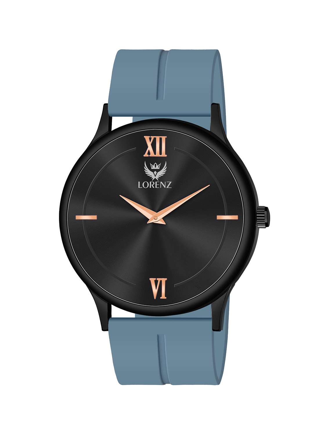lorenz slim case analog watch with white magnetic lock strap | watch for men | mk-4073r - 20912216 - Zoom Image - 0