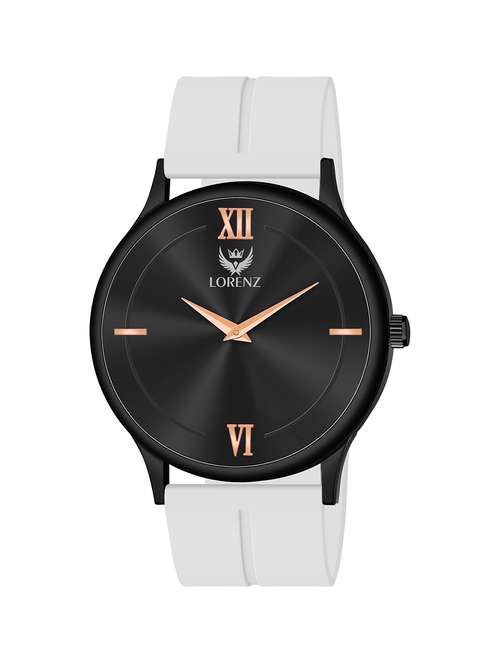 lorenz slim case analog watch with white magnetic lock strap | watch for men | mk-4073r - 20912217 -  Standard Image - 0
