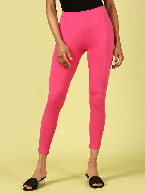 women solid cotton legging - 20912234 -  Standard Image - 0