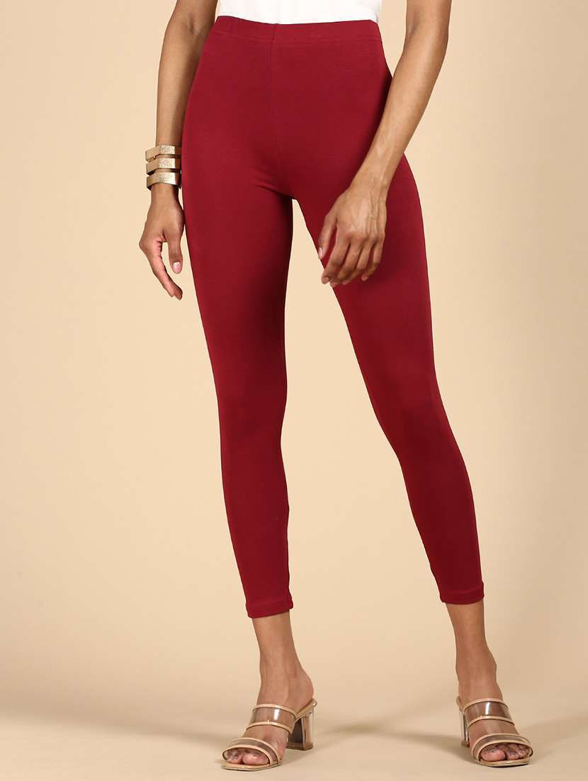 women solid cotton legging