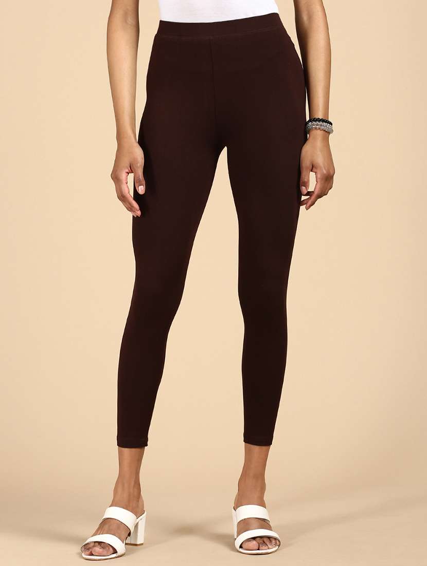 women solid cotton legging