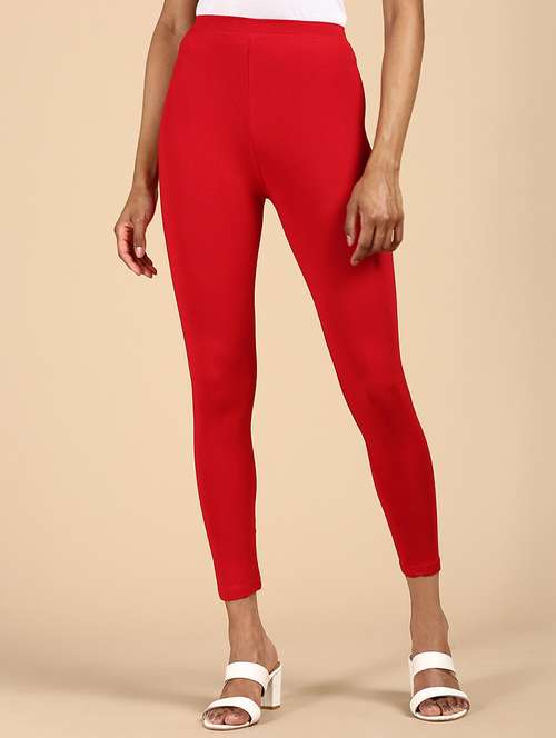 women solid ankle lenght legging - 20912262 -  Standard Image - 0