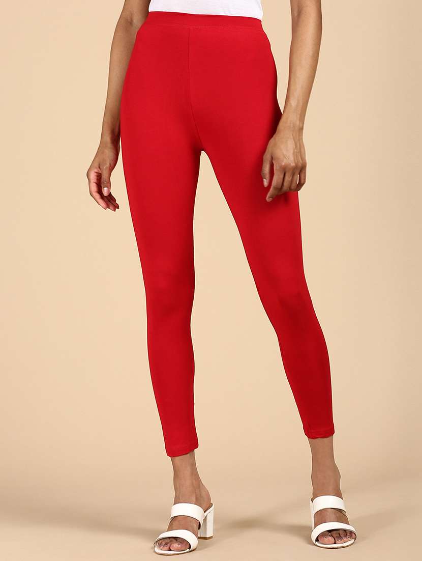 women solid ankle lenght legging - 20912262 -  Zoom Image - 0