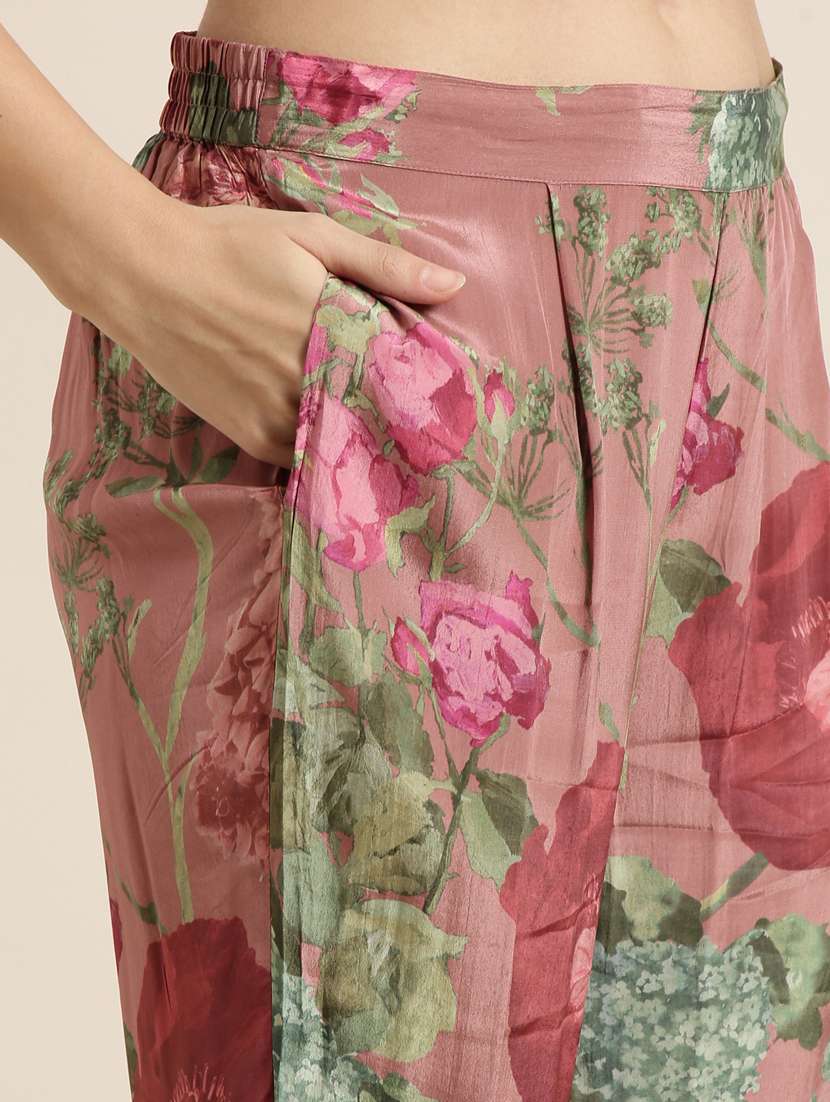 women floral print shirt and trouser co-ord set - 20913390 - Standard Image - 7