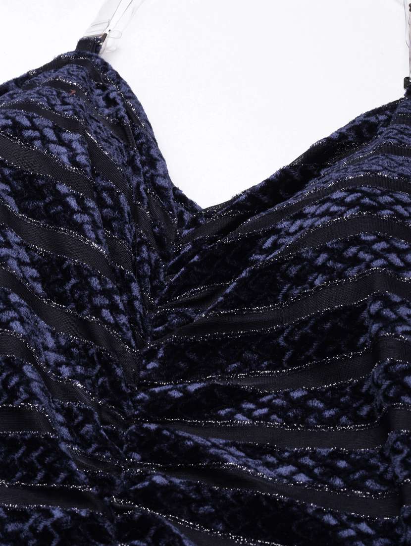 women navy blue self-designed bodycon dress - 20915723 -  Standard Image - 7