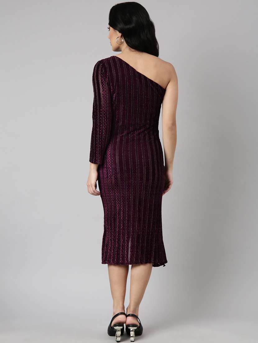 women purple self-designed bodycon dress - 20915725 -  Standard Image - 2