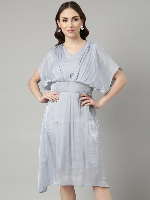 women grey solid  a-line dress - 20915746 -  Standard Image - 0