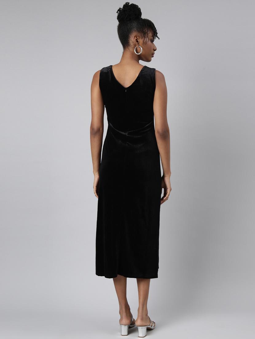 women solid sleeveless sheath dress - 20915757 - Standard Image - 2