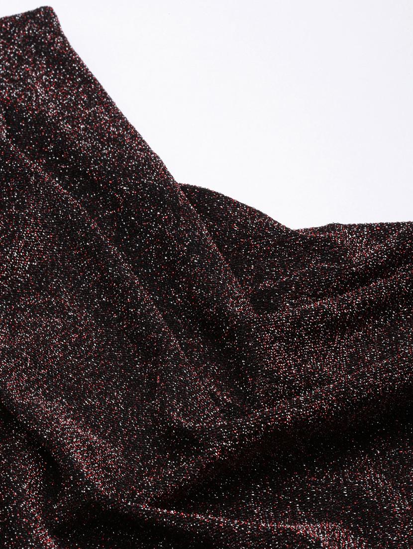 women brown self-designed fit & flare dress - 20915765 - Standard Image - 7