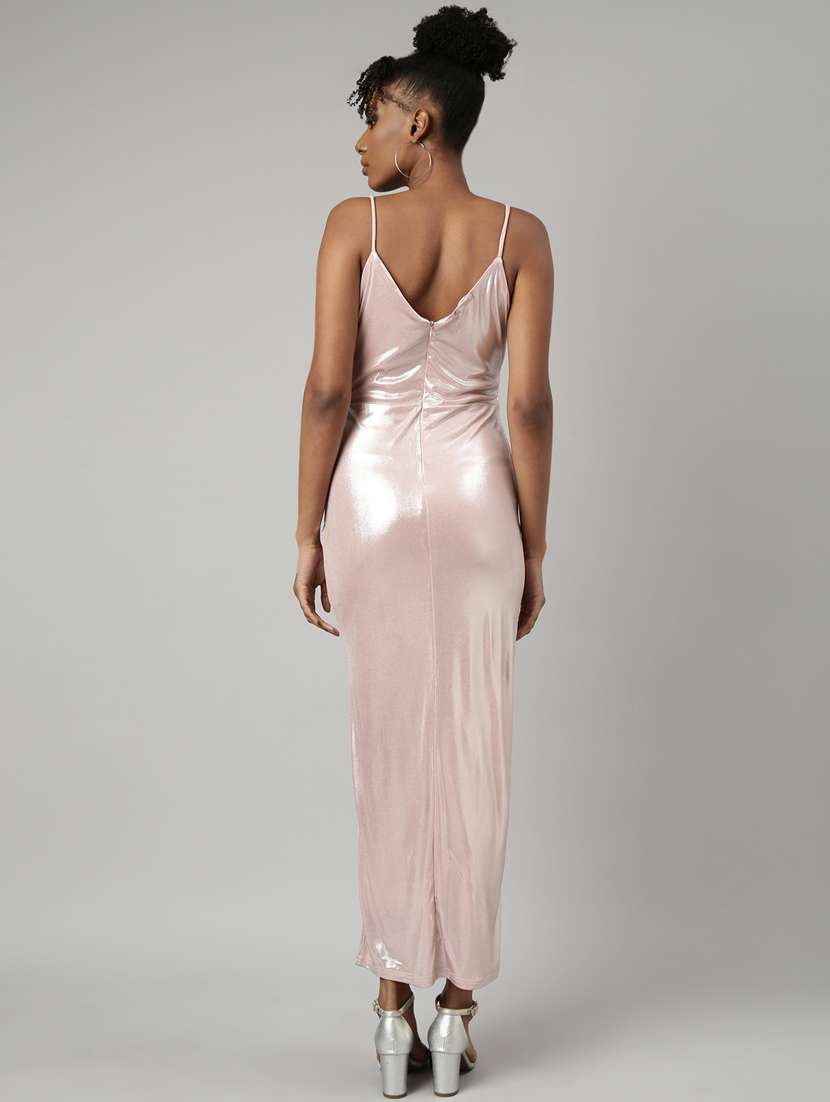 women peach solid sheath dress - 20915805 -  Standard Image - 2