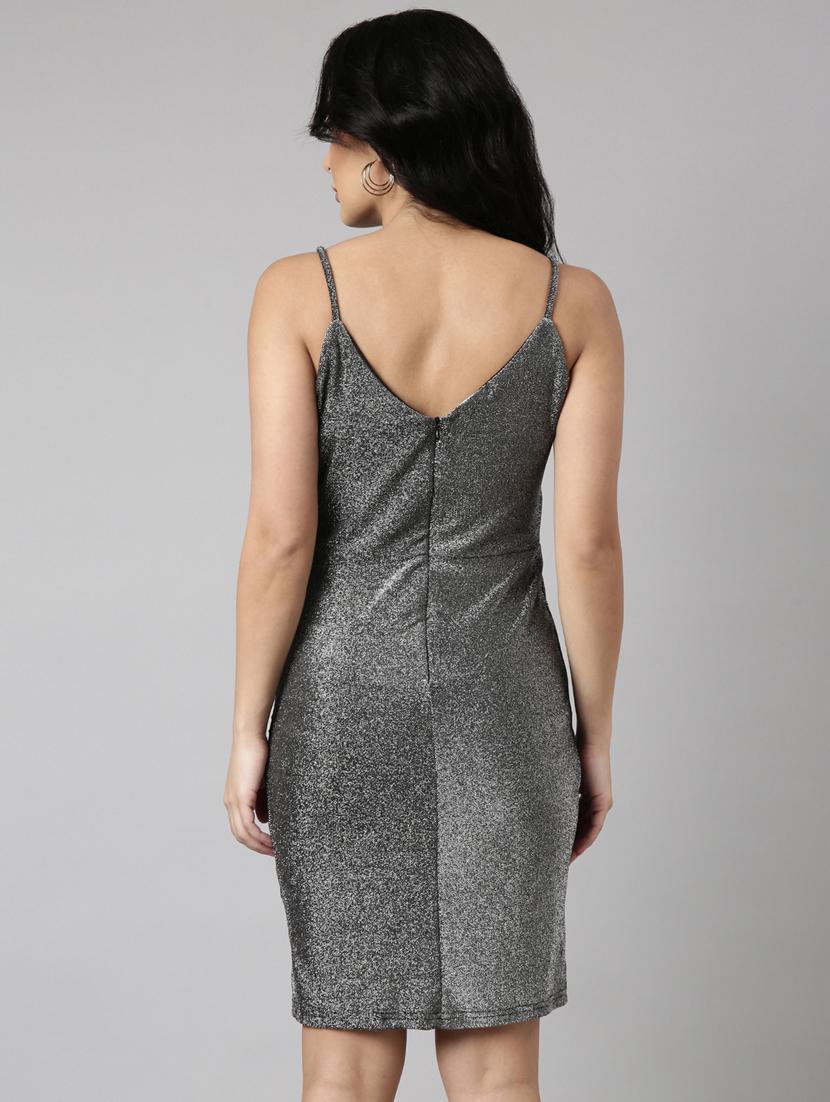 women grey self-designed bodycon dress - 20915806 - Standard Image - 2