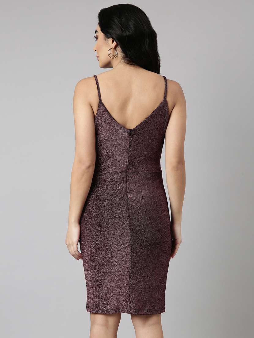 women mauve self-designed bodycon dress - 20915807 -  Standard Image - 2