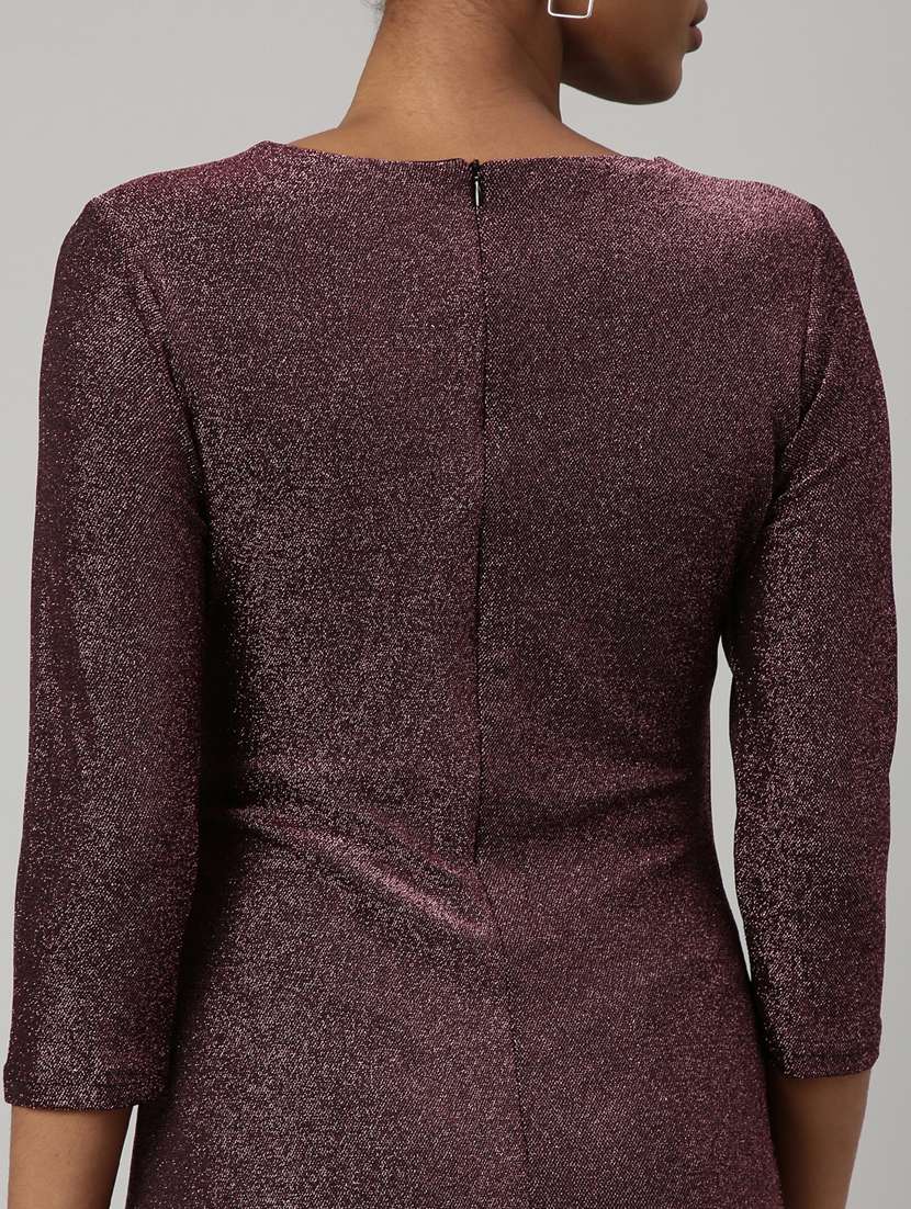 women mauve self-designed wrap dress - 20915816 - Standard Image - 7