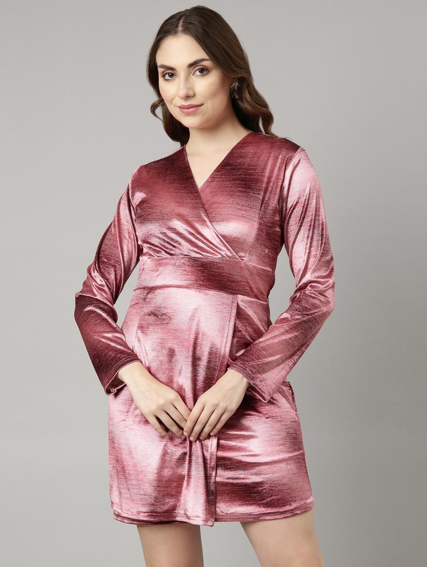 women peach solid bodycon dress - 20915830 -  Zoom Image - 0
