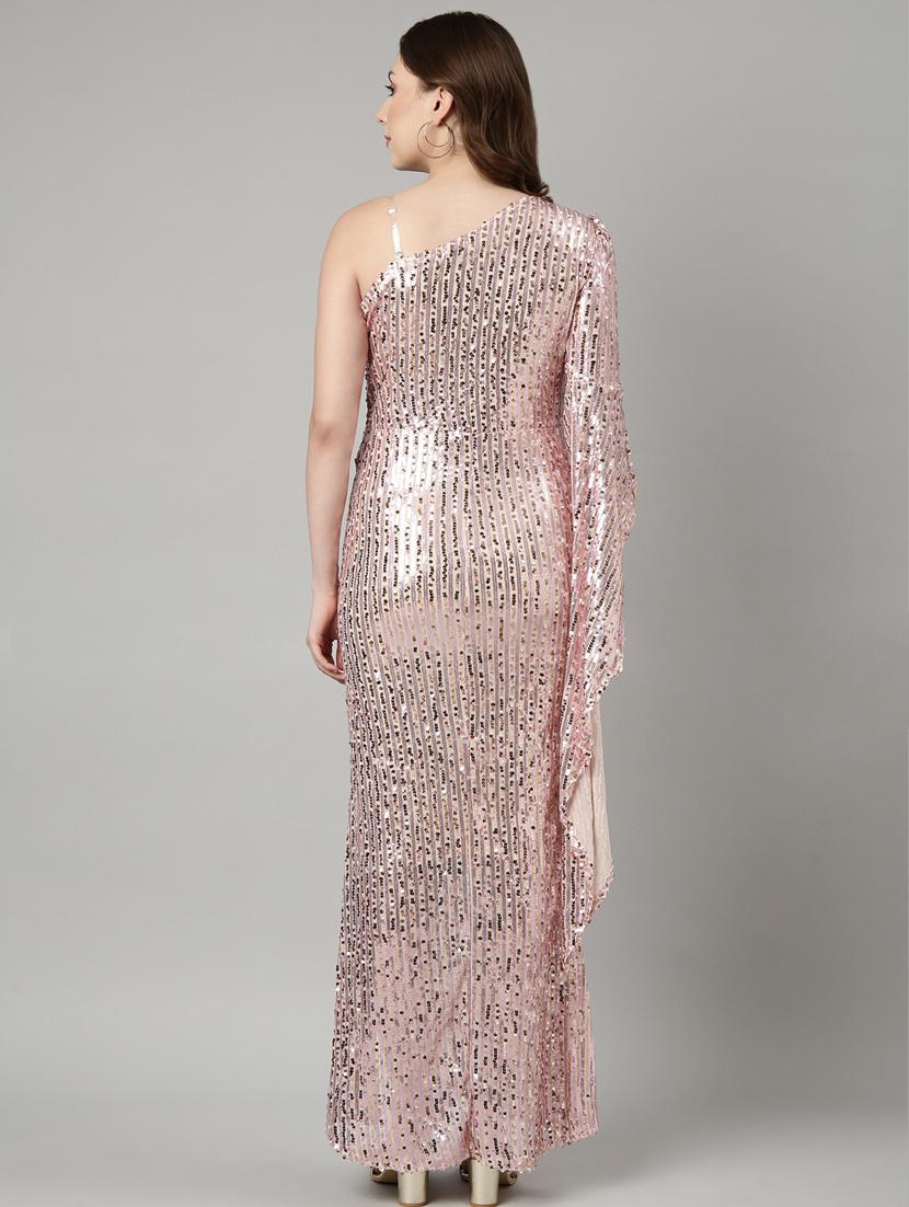 women sequined detailed single shoulder dress - 20915853 - Standard Image - 2