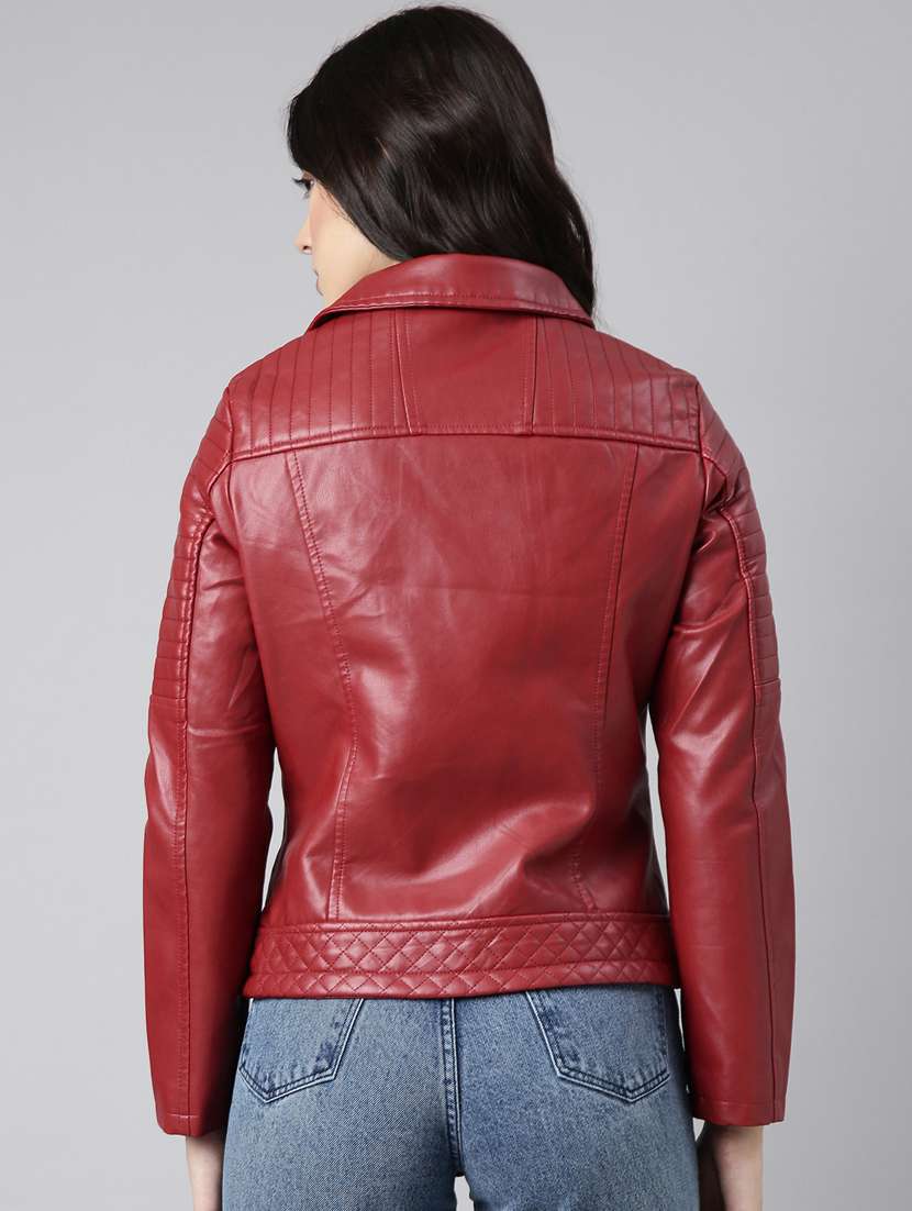 red leather bomberbiker jacket - 20917084 -  Standard Image - 2